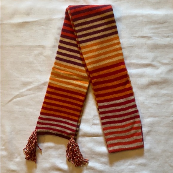2000s AEO PUMPKIN SPICE STRIPED LAMBSWOOL EXTRA LONG WOOL SCARF Y2K ⭐️⭐️⭐️⭐️⭐️ - Picture 5 of 9